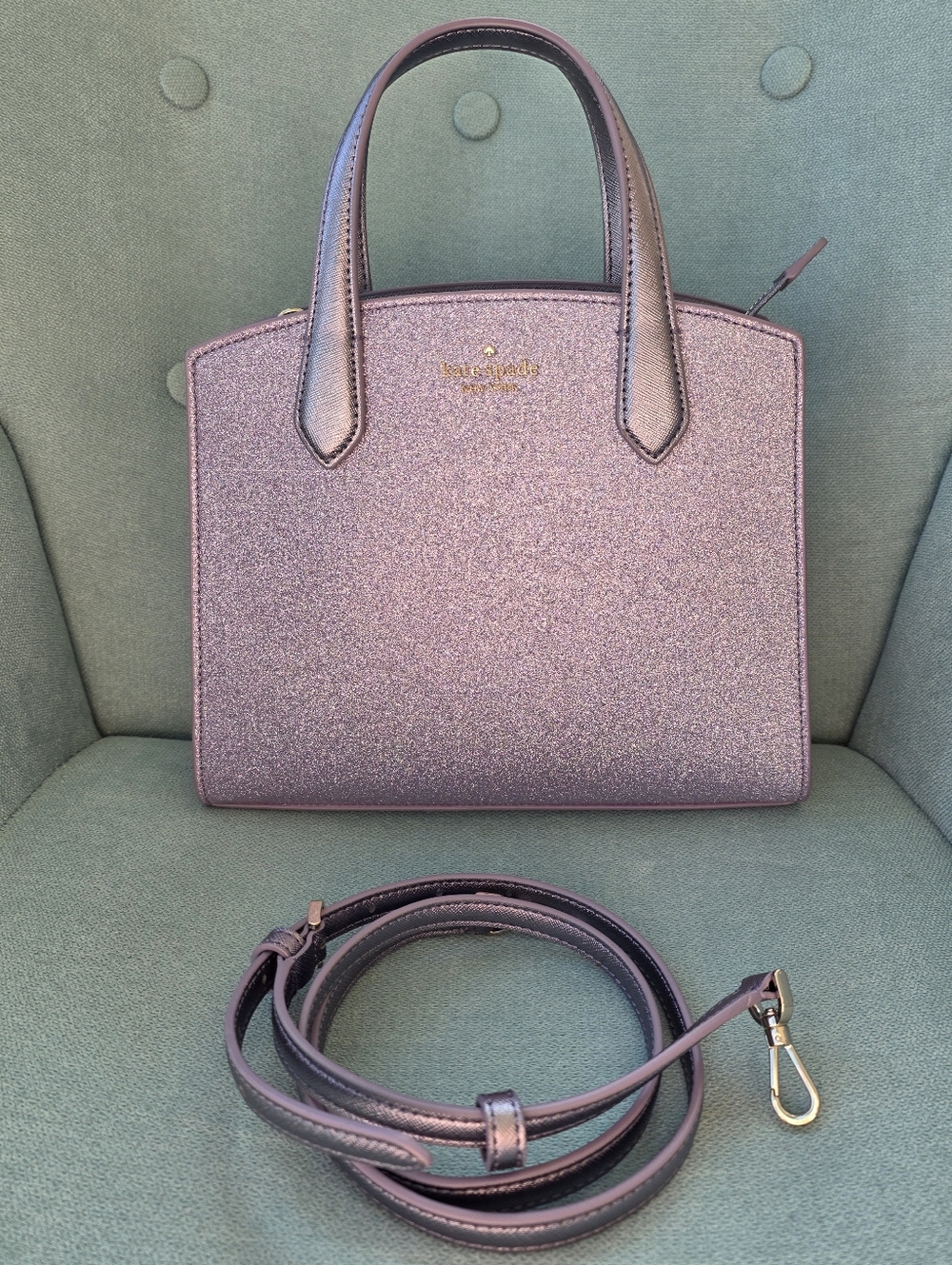 kate spade Glitter Mini Satchel in Purple